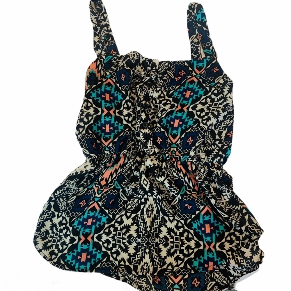 Pink Rose Aztec pattern Top XS